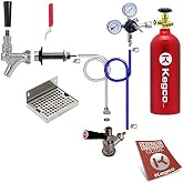 Kegco Deluxe 1-Tap Door Mount Kegerator Conversion Kit with 5 lb. CO2 Tank