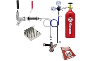 Kegco Deluxe 1-Tap Door Mount Kegerator Conversion Kit with 5 lb. CO2 Tank