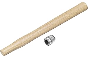 HARFINGTON Wood Sledge Hammer Handle 15.4" Hammer Wooden Replacement Handles with Round Wedges for 2lb Round Octagonal Head D