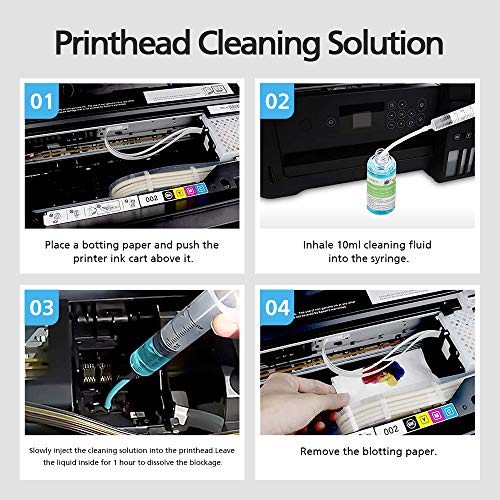 LiStarUs Printhead Cleaner Kit for Inkjet Printers HP/Brother/Epson