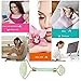Jade Roller for Face, Jade Facial Roller, Gua Sha Scraping Massager, Anti-aging 100% Natural Facial Jade Stone Set - Face Eye Neck Beauty Roller For Slimming & Firming