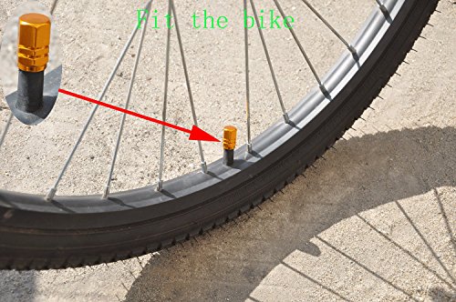 image for Cutequeen 28pcs Golden Aluminum Tire Rim Wheel Valve Stem Caps - Golde