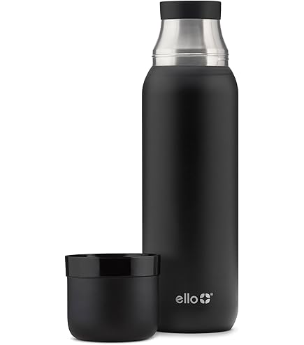 Alessi Away AST01 DG dubbelwandige thermosfles met theezeef en filter, roestvrij staal 18/10, gekleurd, 500 ml, donkergrijs