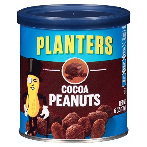 Planters Flavored Peanuts, Cocoa, 6 Ounce Canister