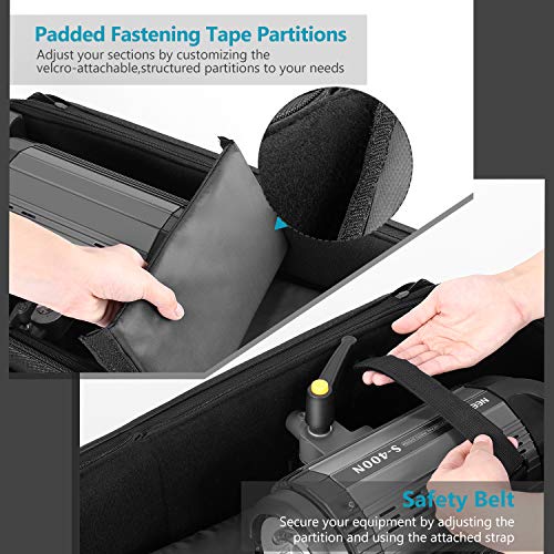 Neewer-32-Inch-Camera-Trolley-Case-Roller-Bag-32x11x11-Inches3-Padded-PartitionEasy-Glide-WheelDurable-1680D-PVC-Cloth-Hard-PlasticGreat-Capacity-for-Photo-Studio-Lighting-Equipment