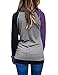 EMVANV Women's Soft Color Block Baseball Long Sleeve Pullover Tunic Top