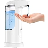 AMIR 12.5oz Touchless Automatic Soap Dispenser, Battery Operated Automatic Liquid Hand Soap Dispenser, Adjustable Volume, Water-Resistant for Kitchen and Bathroom