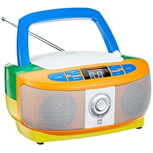 Dual 75046 P 49-1 Kleurrijke radio met cd-speler (FM-radio, boombox, stereoluidspreker, net-/batterijvoeding, draagbaar)