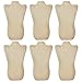 Mooca 6 Pieces Deluxe Burlap Linen Cover MDF Wood with Sturdy Cardboard Easel Necklace Display 8 5/8