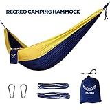 Recreo Best Camping Hammock- Premium Quality Tree Hammock- Lightweight & Portable Backpacking Swing Chair- Holds Up To 400 lbs Indoors & Outdoors - Storage Bag Included For Compact Design