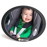 EZ-Bugz adjustable safety mirror for rear facing car seats, wide angle view of your baby in the back while driving