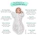 Amazing Baby Transitional Swaddle Sack with Arms Up Mitten Cuffs, Tiny Elephants, Blue, Medium, 3-6 Months (Parents’ Picks Award Winner)