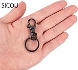 SICOU 5 Sets Keychain Hooks Swivel Clasps Metal Lobster Claw 1.5 Inch view 4