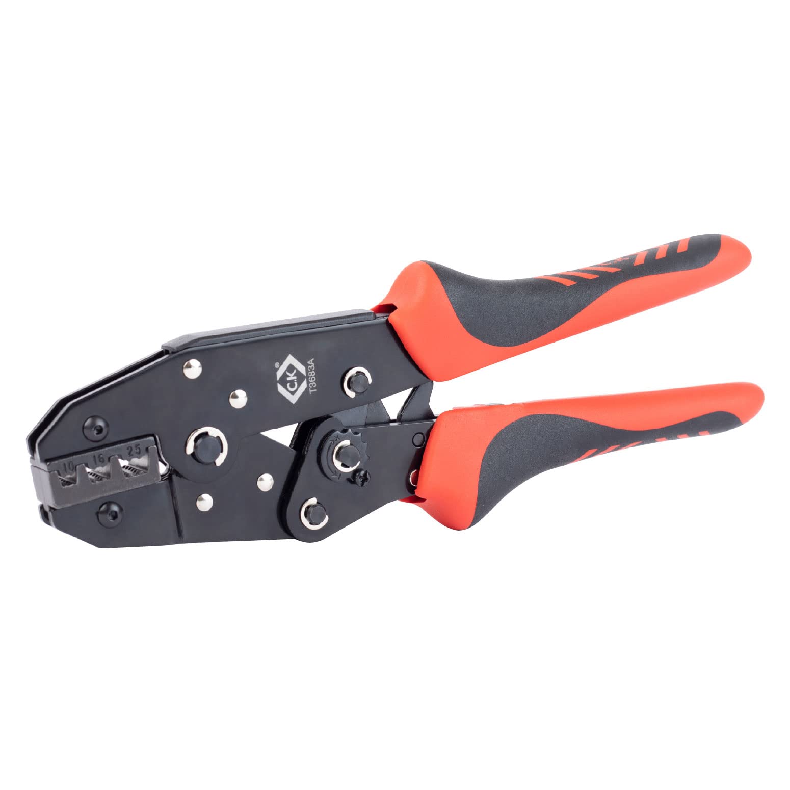 C.K Ratchet Crimping Pliers for Bootlace Ferrules 10-25mm², Multicolor (T3683A) — image 1