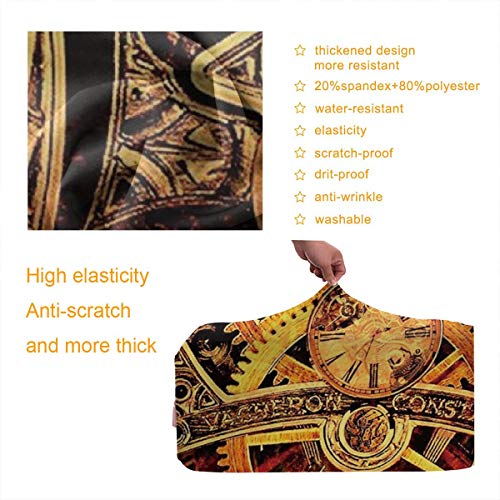 image for YongColer Cool Steampunk Gears Zipper Travel Luggage Suitcase Protecto