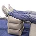 Jaklove Travel Foot Rest Pillow PVC Inflatable Footrest Adjustable Height Pillow for Foot Leg Pillow on Airplanes,Cars,Buses,Trains,Office(Gray)