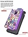 Style4U iPhone 8 Plus/iPhone 7 Plus Case, Lotus Flower Shock Resistant Studded Rhinestone Crystal Bling Hybrid Armor Case Cover w/ 1 Stylus [Flower Purple/Black]