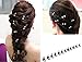 Teanfa 12 pcs of Elegant Mini Hairpin Rhinestone Flower Hairpin Jaw Clips for Wedding Party Prom