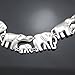 Silver Tone Q&Q Fashion African Elephant Family Charms Link Ganesh Chain Collar Statement Bib Necklace