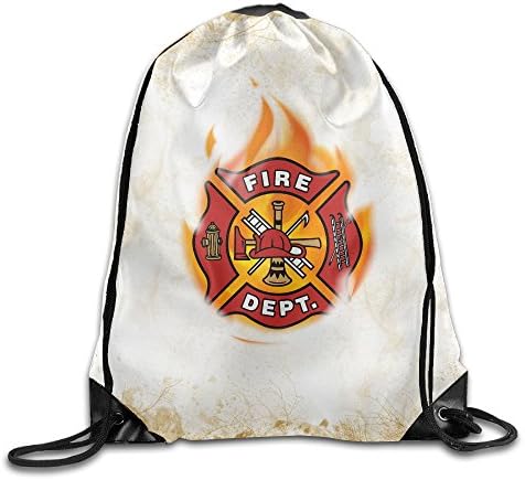 Firefighter Training Gym Drawstring Backpack Sack Bag
