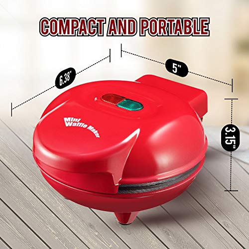 Burgess Brothers Mini Waffle Maker Portable Electric NonStick Waffle