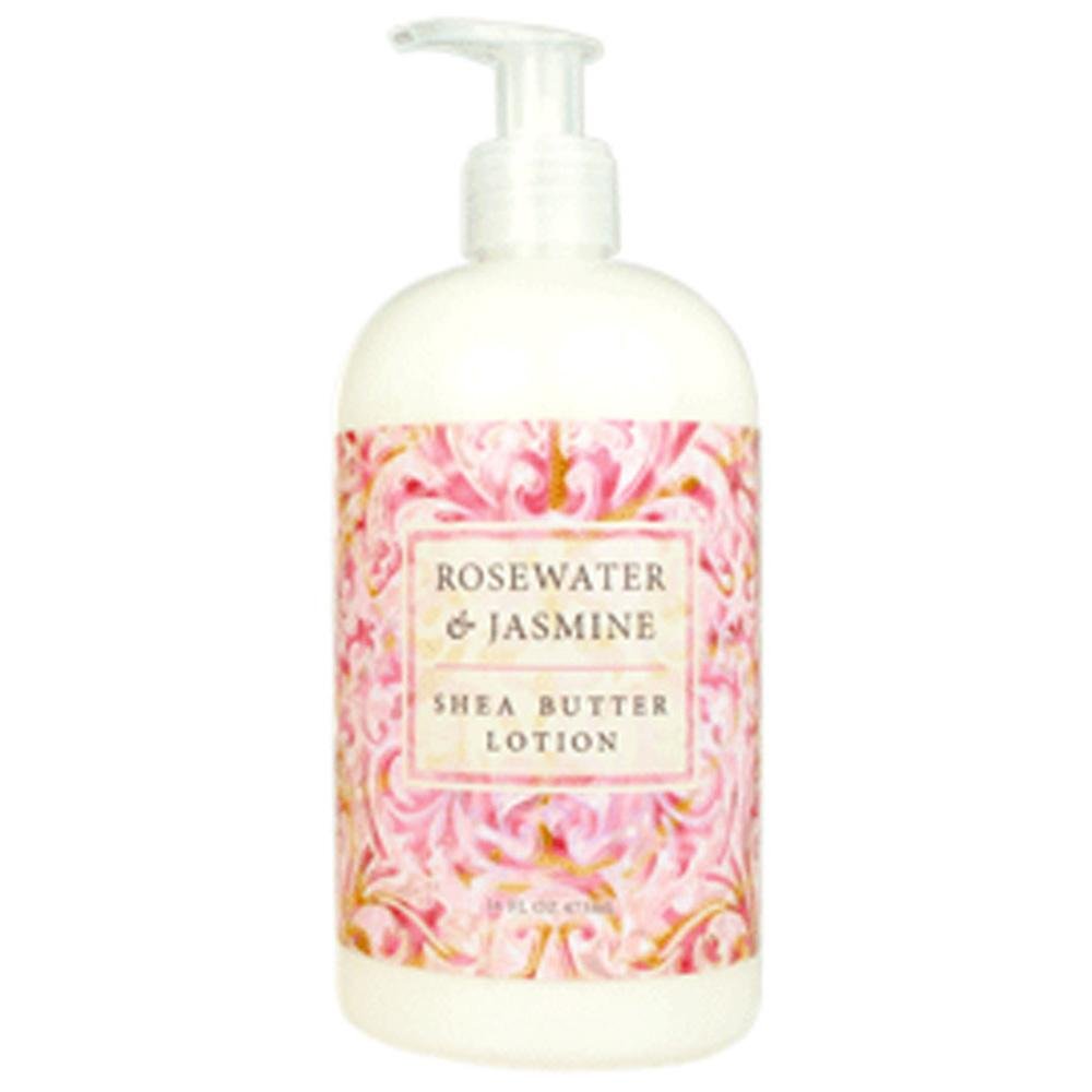 Greenwich Bay Trading Co. Shea Butter Lotion, 16 Ounce, Rosewater & Jasmine