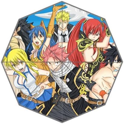 LaHuo Japanese Anime Fairy Tail Custom Design Foldable Umbrella Rain Umbrella Wind Resistant Floding Travel Umbrella