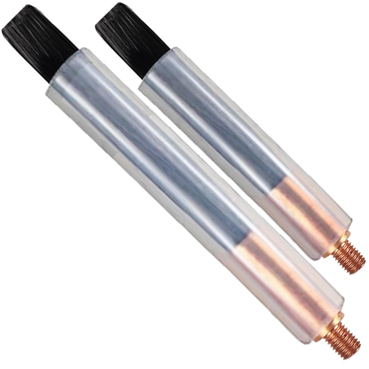 EATBALE M8 Weld Bead Cleaning Brushes for TIG MIG MAG Welding Bead Seam Joint Polishing Machine Extensions 80mm & Regular 60mm Models M8 Type Copper-Head Carbon Fiber Welder Brush Tools (2Pcs)