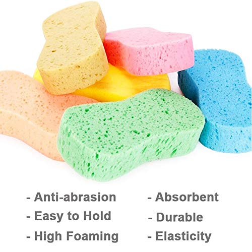 WeTest 10 Pack Car Wash Sponges,Large Cleaning Sponges Pad,Size 22x11x4.5CM,Mix Colors - Thumbnail 2