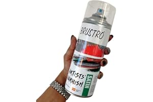 Artist's Fixative Spray - 200ml, Transparent, A Perfect use on Pastel Colors, Charcoal, Chalk Drawing, Non-yellowing Pencil &