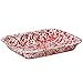 Crow Canyon Home Enamelware Small Open Roaster, 11.5 x 9.25 inches, Red/White Splatter (Single)