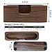 1 Pack Wood Business Card Display Holder, Professional Brown Walnut Cards Case for Desk Desktop Single Compartment Wooden Name Card Stand for Tables Organizer Index Card Filing (Rectangle)