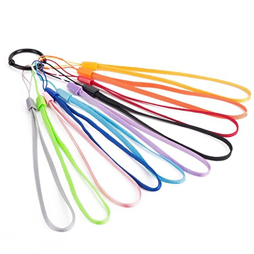 Enfain 7" Nylon Short Handy Wrist Lanyards Colorful Straps in Rainbow Set for USB Thumb Drives, Keys, Badges and Other Small Portable Items (20 Pack, Assorted Colors)