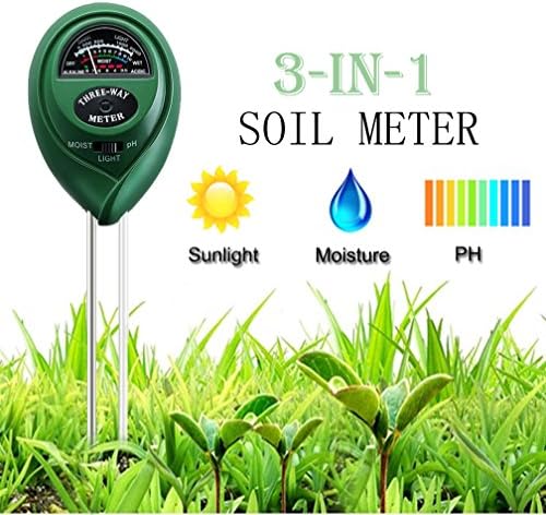 Banfeng 3 in 1 Soil Tester Kit Gardening Tools for PH, Light &amp; Moisture,Great for Garden, Farm, Lawn, Indoor &amp; Outdoor (No Battery Needed)
