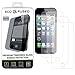 Eco-Fused Premium Tempered Glass Screen Protector for iPhone 5, 5C, 5S - 3 Glass Screen Protectors with Oleophobic Coating - Anti Fingerprint and Scratch - Perfect Clarity and Touch