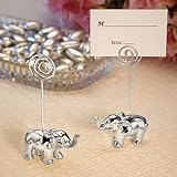 Silver Finish Elephant Place Card Holders, 1