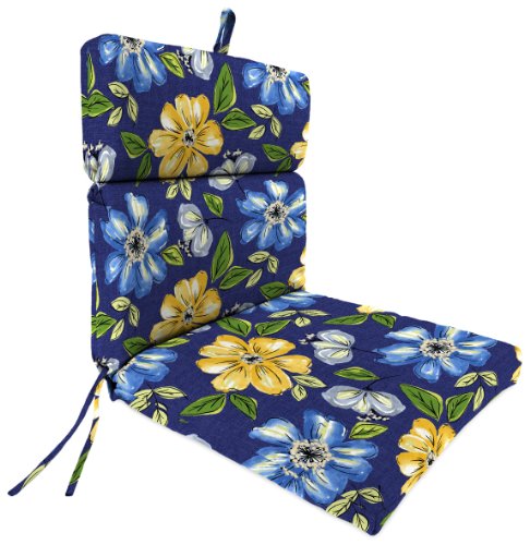 Jordan Manufacturing Plush Chair Cushion in Janice Royal