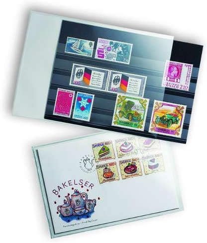 protective sheets for stamps and picture postcards for postcards up to 145x95 mm, clear