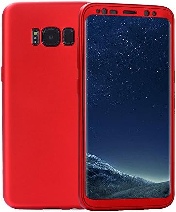 CXCase Galaxy S8 Plus Case, Full Body Protection, Matte Slim TPU Case, Dual Layer, Improved For Samsung Galaxy S8 Plus (SM-G9550) - Red