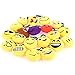 oobest 20 Pack Emoji Keychain, Emoji Mini Plush Pillows, Mini Emoji-Pop Plush Pillow Keychain, Keychain Decorations, Kids Party Supplies Favors
