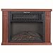 13-Inch Portable Mini Electric Fireplace Heater for Table Top or Floor Use with Adjustable Heat Settings and Dancing 3D Flame Effect by Northwest (Wood Finish)