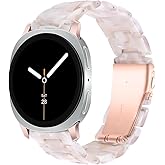 Limque Resin Band Compatible with Samsung Galaxy Watch 8 40mm 44mm / 8 Classic 46mm 2025, Waterproof & Lightweight Bracelet Wristband Replacement with Stainless Steel Buckle, Fashion Strap for Samsung Galaxy Watch 8 Women ﻿