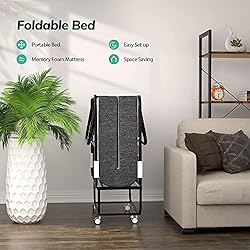 Foxemart Folding Bed with Mattress Portable