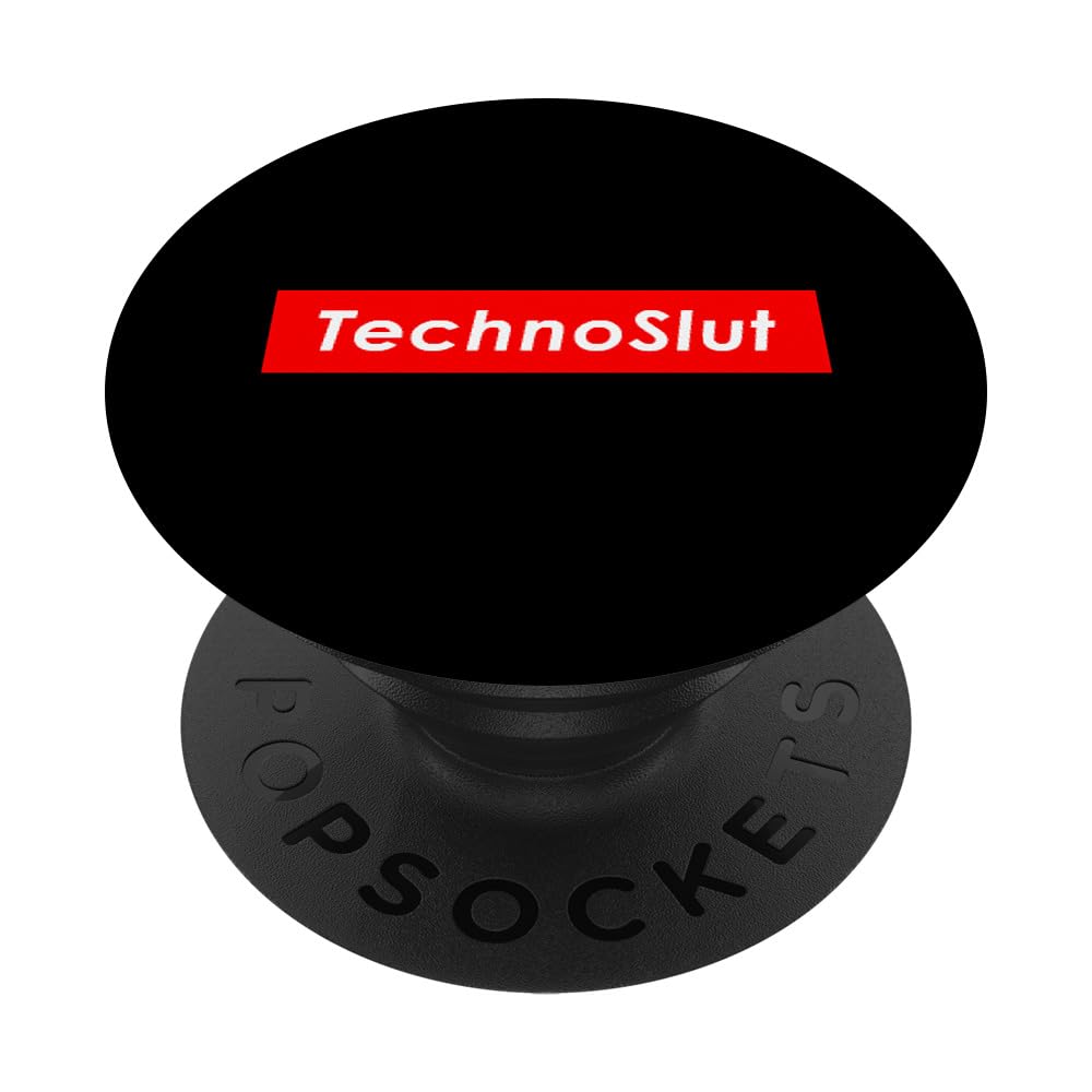Techno Slut EDM Techno Dance Music Festival Club Raver Girl PopSockets Adhesive PopGrip