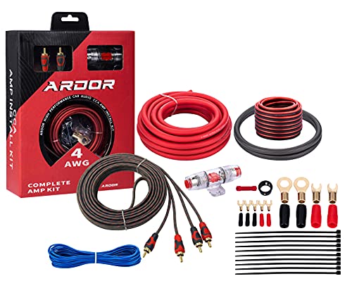 4 Gauge Amp Wiring Kit, Ardor 850W Car Audio