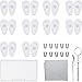 Sumind Eyeglass Repair Kit 10 Pairs Air Chamber Nose Pads Silicone Screw-in Eyewear Nose Pads with Screws Tweezer and Cleaning Cloth (13 mm)