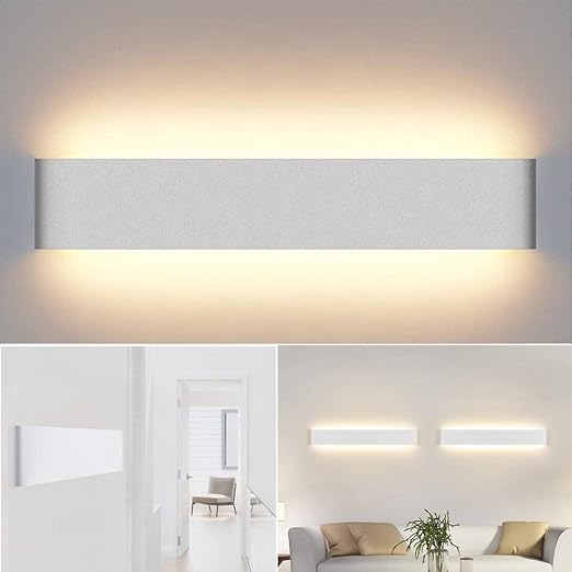aplique pared interior lampara de pared ip44 impermeable kambo 20w 61cm blanco calido 2800k 1500lm ac85 265v moderna aluminio decoracion para salon