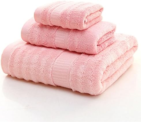 XINTINGHZP 3 Piece Towel Set; 1 Bath Towel, 1 Hand Towel &amp; 1 Washcloth Bamboo Fiber Bath Towel Bath Sheet Hand Towel Washcloth Wash Cloth (pink)