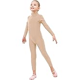 Genfirdom Girls Unitards Long Sleeve Full Body Leotard Kids Turtleneck Bodysuit for Dance Costume Gymnastics 3-12 Years