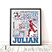 PrintChicks -Soccer Typography Personalized Print - Wall Art Decor Poster Team Gift SHIPS 1-2 DAYS ARRIVES BEFORE CHRISTMAS!